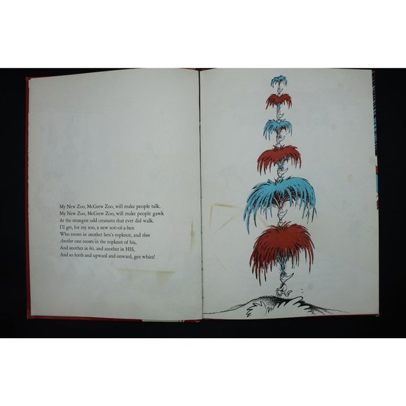 If I Ran the Zoo Dr. Seuss Random House 1950 Hardcover Book Large HC OOP Banned - Picture 8 of 13